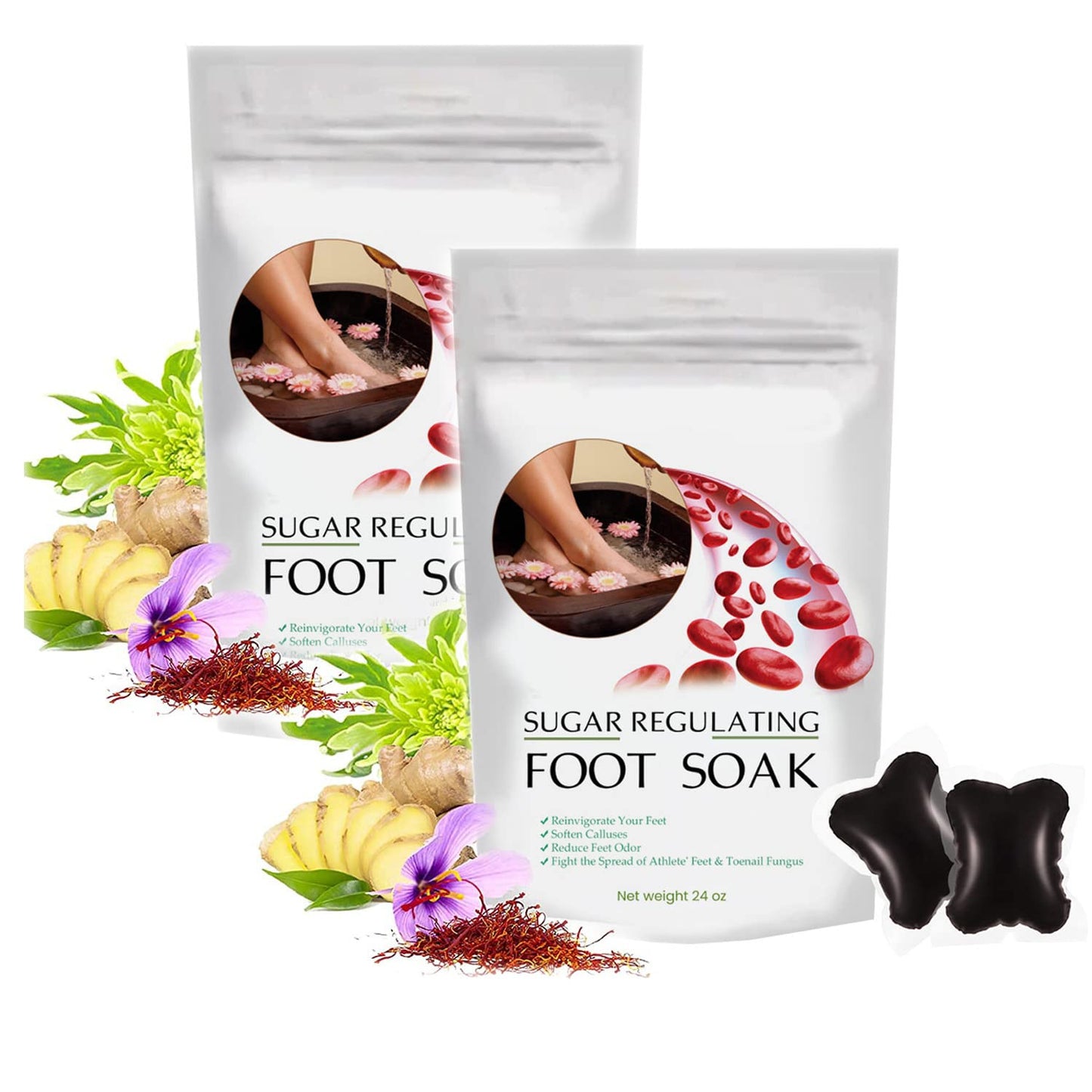 20Pcs Herbal Detox&Shaping Cleansing Foot Soak Beads,2023 New Body Detox Foot Soak, Herbal Foot Cleaning Soak Beads, Home Herbal Foot Massage Beads(2Pack/20 Pcs)