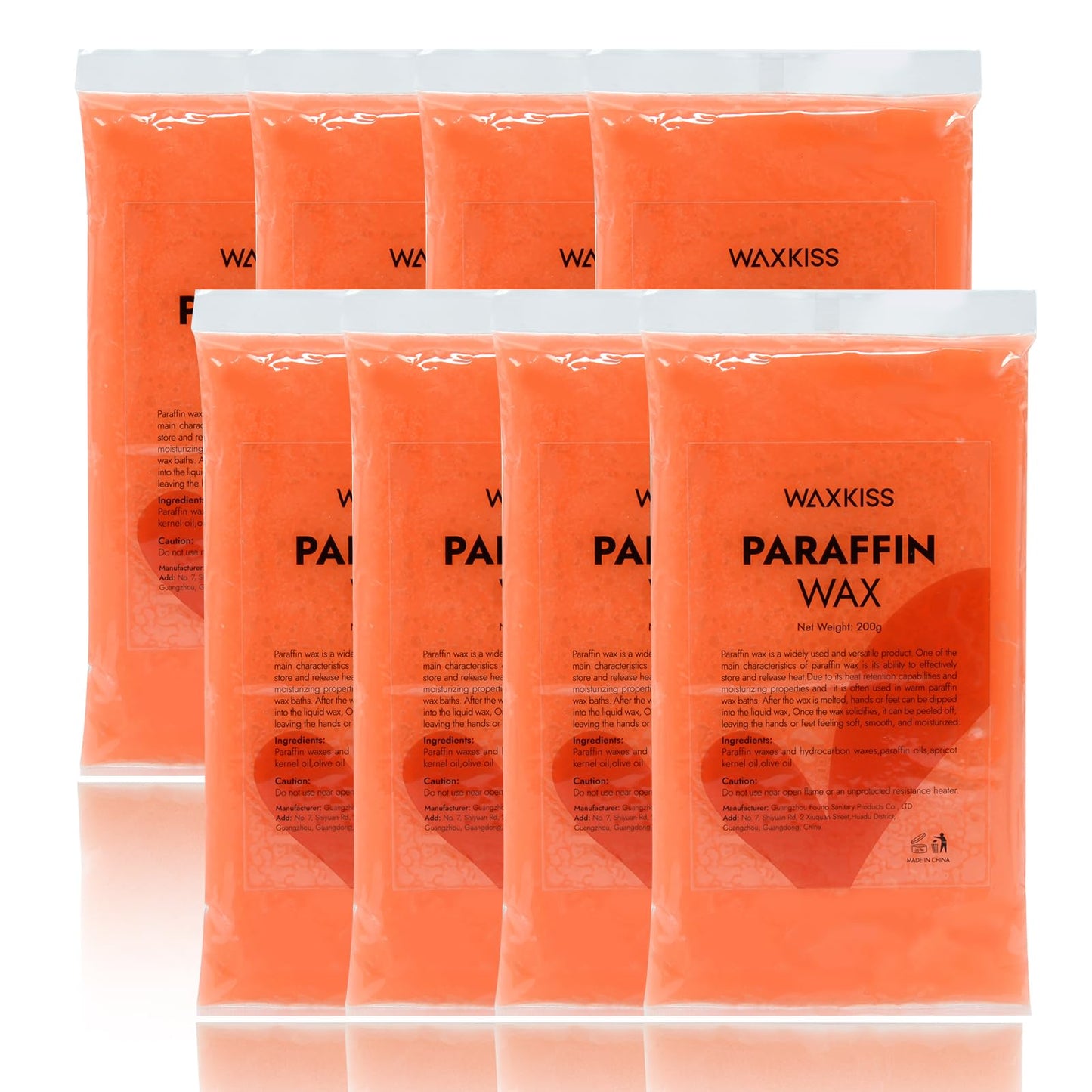 Waxkiss Paraffin Wax for Hand and Feet, 8 Pack Paraffin Wax Refills Peach for Paraffin Wax Machine for Paraffin Wax Bath