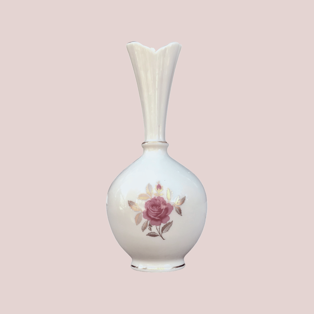 Vintage Rose Deco Bud Vase